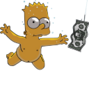 Bart Simpson 06 Nirvana Nevermind Icon 128x128 png